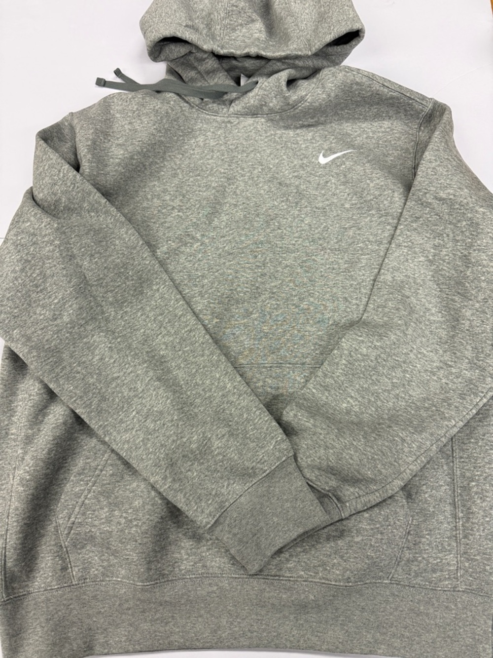 Nike Gray Pullover Hoodie with White Swoosh